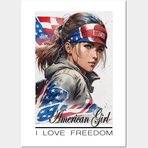 NEW   AMERICAN    GIRL Wall Art by DYTHOX